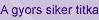 A gyors siker titka